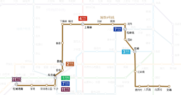 广东地方站首页 资讯 > 正文 · 深圳地铁9号线线路 运营时间:06:30—