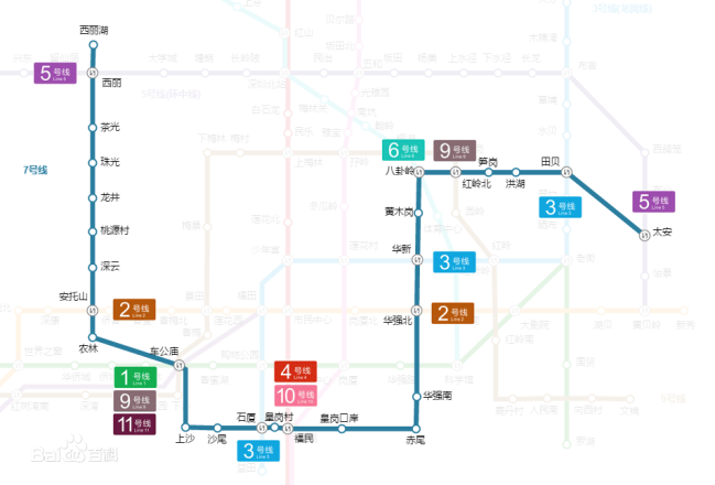 深圳地铁7号线站点有哪些附线路图运营时间表