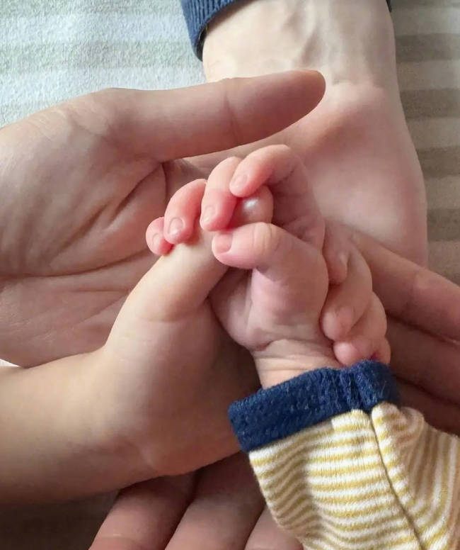 陳法拉官宣二胎產子 曬一家人牽手照好幸福
