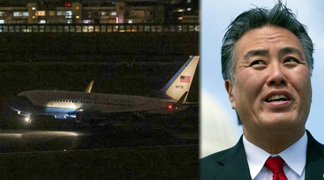 美国多名议员深夜窜访台湾 专机落地画面曝光
