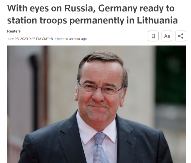 德国打算在立陶宛永远驻扎4000官兵
