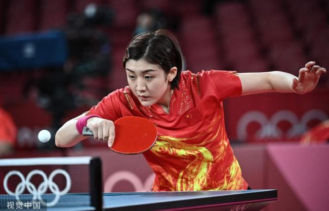 [图]东京奥运会乒乓球女单第3轮：陈梦4-0莫雷特
