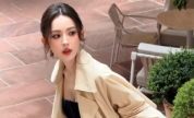 古力娜扎穿风衣又美又飒 尽显优雅贵气复古氛围感