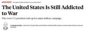 美国是否已经“对战争上瘾” 战争惯性难以自拔