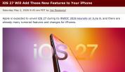苹果iOS27系列新功能 Siri应用革新交互体验
