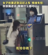 女子迟到错过检票失控哀求工作人员：你放我进去，我做什么都可以