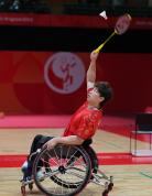 亚残运会羽毛球男单中国选手夺冠 屈子墨勇夺WH1级冠军
