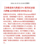 谷歌市值蒸发5000亿美元 AI烧钱拖垮巨头