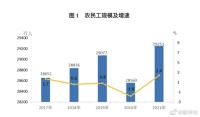 2021년 중국 농민공 수 2조 9251만 명