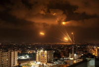 突发事件！以色列空袭大马士革周边致两人受伤！