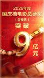 国庆档电影票房超9亿 类型丰富看点足