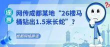 官方辟谣“成都马桶钻出长蛇” 旧闻翻炒引发关注