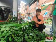 南宁街巷草药飘香 端午习俗引市民选购
