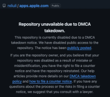苹果就 App Store 前端代码泄露问题向微软 GitHub 发通知函，清理 8270 个仓库