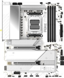 蓝宝石 PURE 极地 X870A WIFI 7 主板外观、规格曝光，白银灰设计