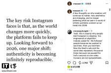 Instagram 负责人莫塞里谈 AI：现如今“眼见已不一定为实”