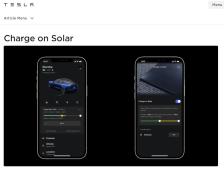 特斯拉 APP 推出“太阳能充电”功能 为车主提供个性化的充电体验