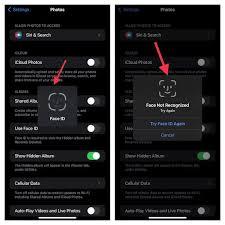 iPhone如何禁用隐藏和最近删除照片的Face ID或Touch ID