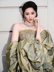 刘亦菲穿抹胸鎏金裙温婉大气 钻饰加身显优雅矜贵
