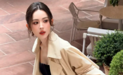 古力娜扎穿风衣又美又飒 尽显优雅贵气复古氛围感