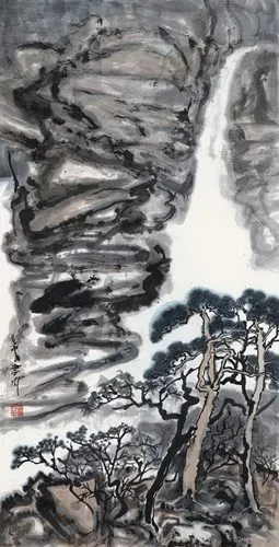 朱尽晖·水墨画丨看似沉重粗粝的墨块,承载着对自然力量的敬畏与对存在本质的叩问