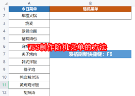 怎样制作WPS随机菜单