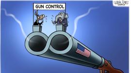 کاریکاتور| خشونت سلاح در آمریکا؛ جمهوریخواهان مقصرند یا دموکرات‌ها؟