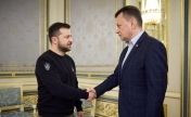 乌克兰总统泽连斯基会见波兰国防部长