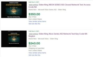 《艾尔登法环》封测key上架eBay 定价是本体的几倍