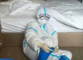 湖南隔离点医护人员连续工作一周累瘫在地