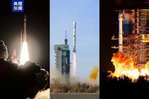 圓滿成功×3 長(zhǎng)征系列火箭一日三發(fā)