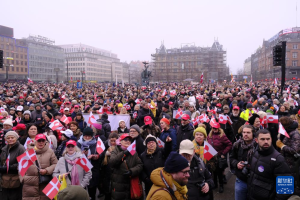 丹麦格陵兰岛多地游行示威 抗议美国“夺岛”图谋