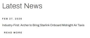 星链首闯空中交通 助力电动飞行器联网