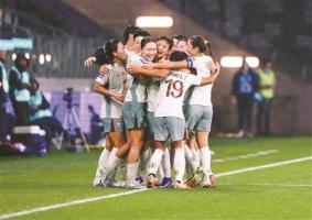 中国女足打出近年来最靓一仗 逆转取胜锁定小组头名