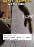 女子遇双头蛇吓得发抖还录视频 两个头吐信子，拍完放生了