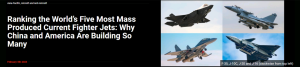 解放军3款战机加紧下饺子，美军仅一款F-35在产，已难保空中优势？