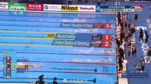 中国队女子4×100米自由泳接力摘铜 破三项亚洲纪录
