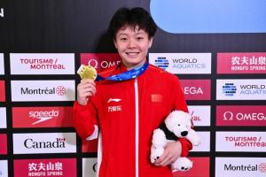 跳水世界杯中国队连夺四金，女子三米板陈艺文摘金