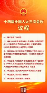 十四屆全國(guó)人大三次會(huì)議發(fā)布會(huì) 發(fā)言人介紹會(huì)議安排