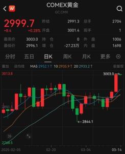 金價歷史首次突破3000美元大關(guān) 創(chuàng)歷史新高