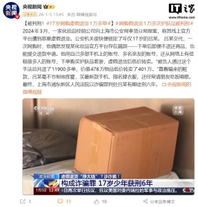 网购假退货1万多次护肤品被判刑 少年诈骗获刑6年