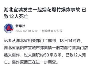 湖北襄阳一烟花店爆炸致12死 血色笼罩新春佳节
