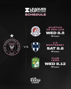 迈阿密国际2026北美联赛杯赛程确定 对阵墨西哥三强
