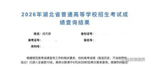 男生成绩全省前20爸爸直呼怎么可能 查分页面仅一行字提示