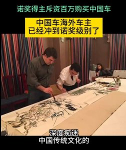 诺奖得主斥资百万购买中国车 智能化优势获认可