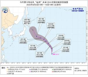 台风“灿鸿”在西北太平洋洋面上生成 向偏北快速移动