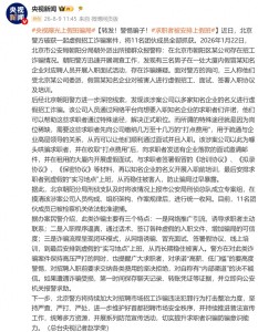 近日，北京警方破获一起虚假招工诈骗案件，将11名团伙成员全部抓获。2026年1月22日，北京市公安局朝阳分局朝外派出所接群众报警称：在北京市朝阳区某公司存在招工诈骗情况。