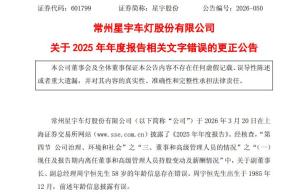 上交所向星宇股份下发监管工作函 年报错误引关注
