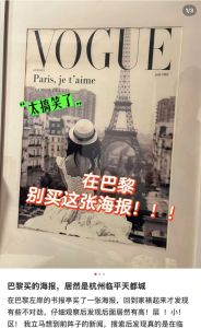 巴黎买的海报背景是杭州天都城 误购引发热议