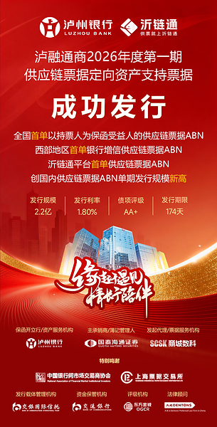 商城数科沂链通平台，成功落地首单供应链票据资产证券化产品
